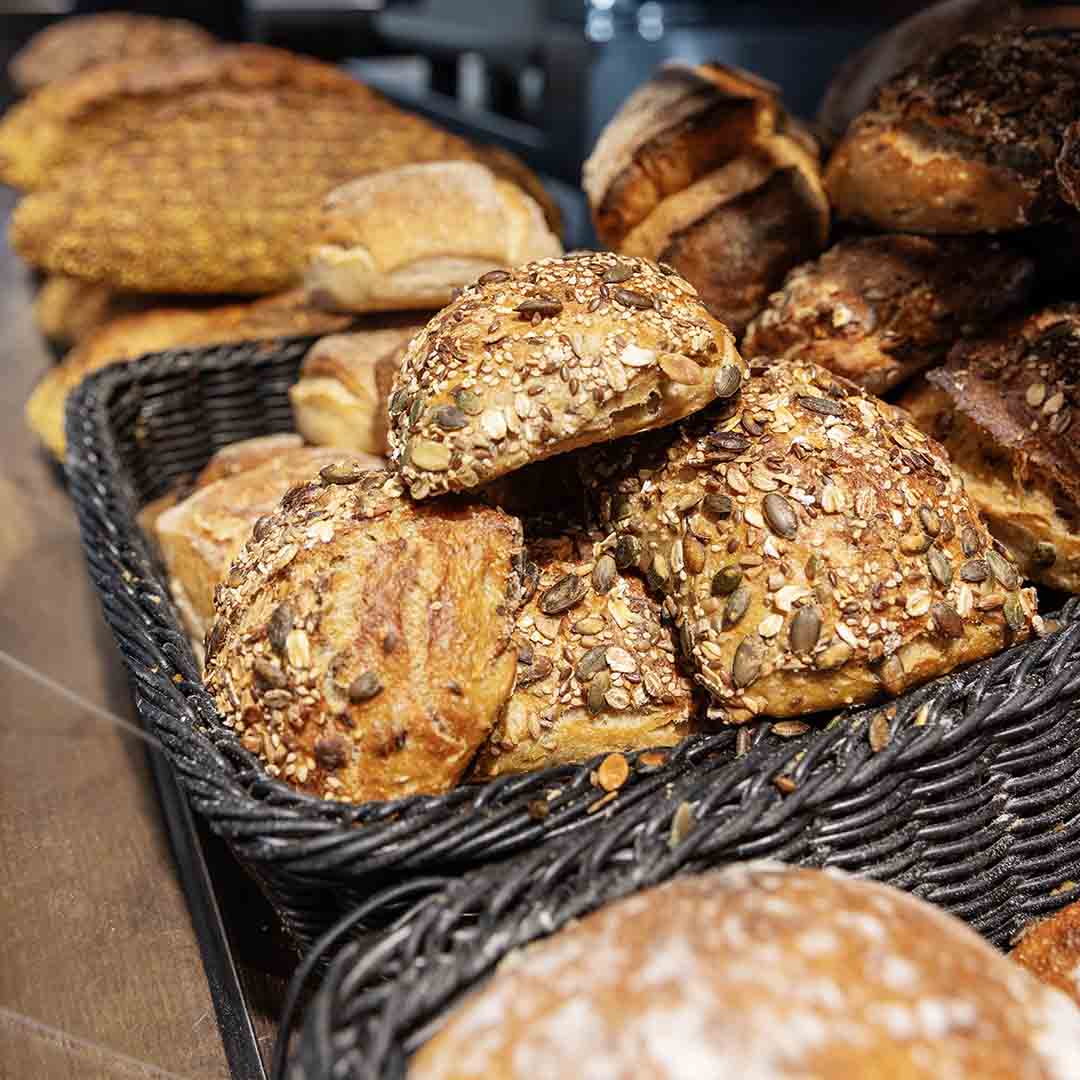 Delicious fresh morning bread from Holms Bakery in Frederiksberg.